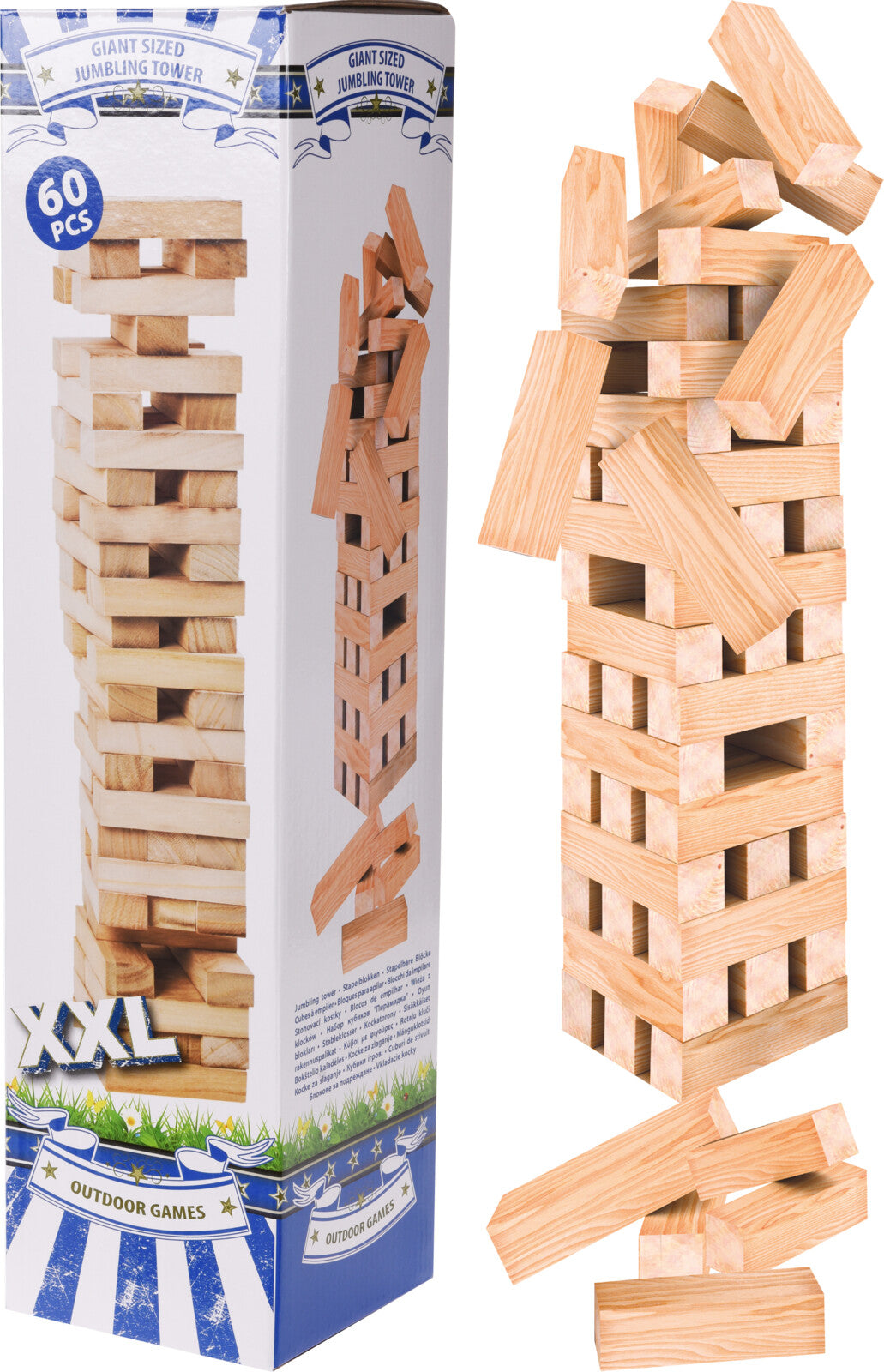 Wooden Tower Stacking Game