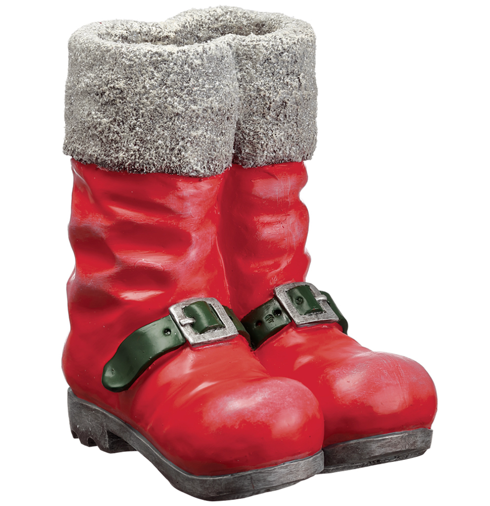 santa boots planter pot Santa Boots Planter