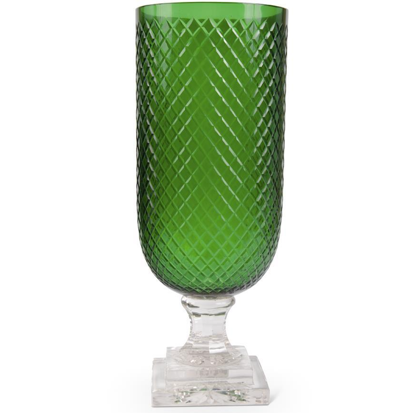 Hobnail Emerald Green Vase