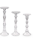 Slender Glass Candle Holder Set