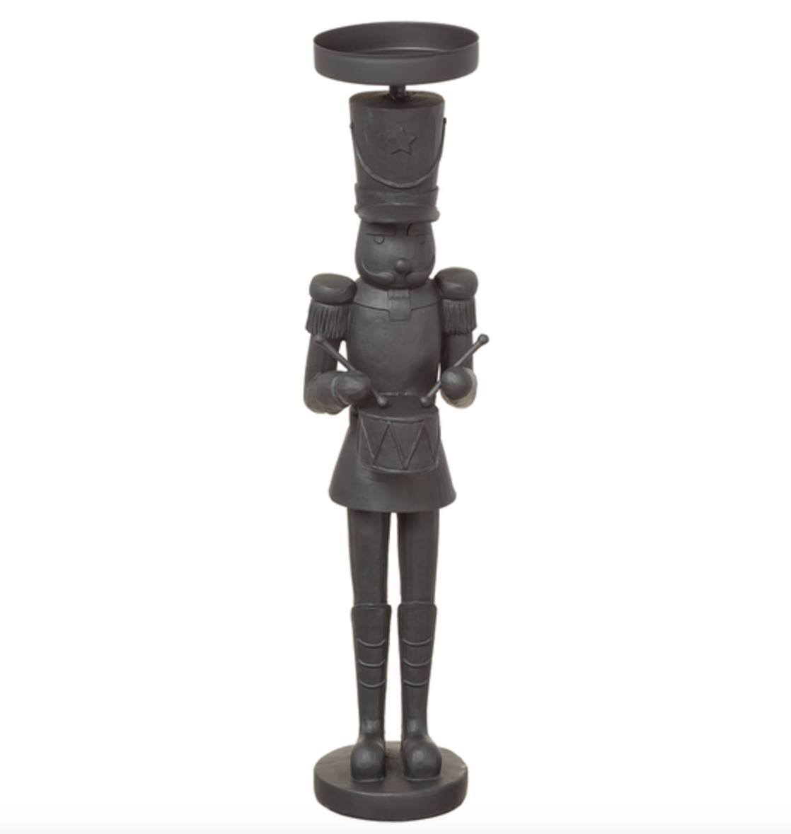 Black Nutcracker Candleholder 19.6"