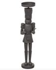 Black Nutcracker Candleholder 19.6"