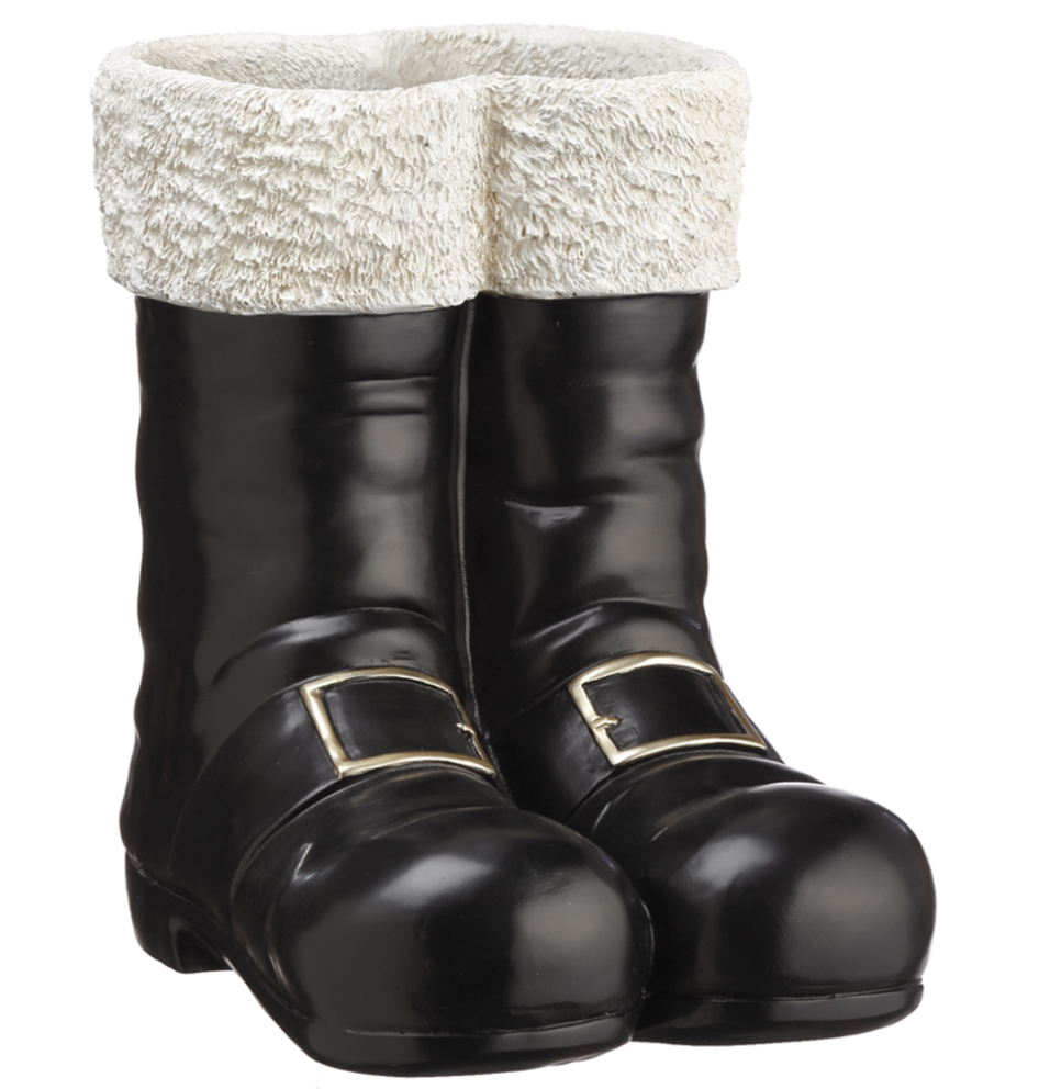 Black Santa Boots Figurine