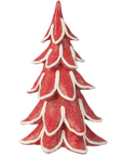 Glittering Red Tree Figurine 11"