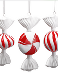 Peppermint Candy Ornament set of three