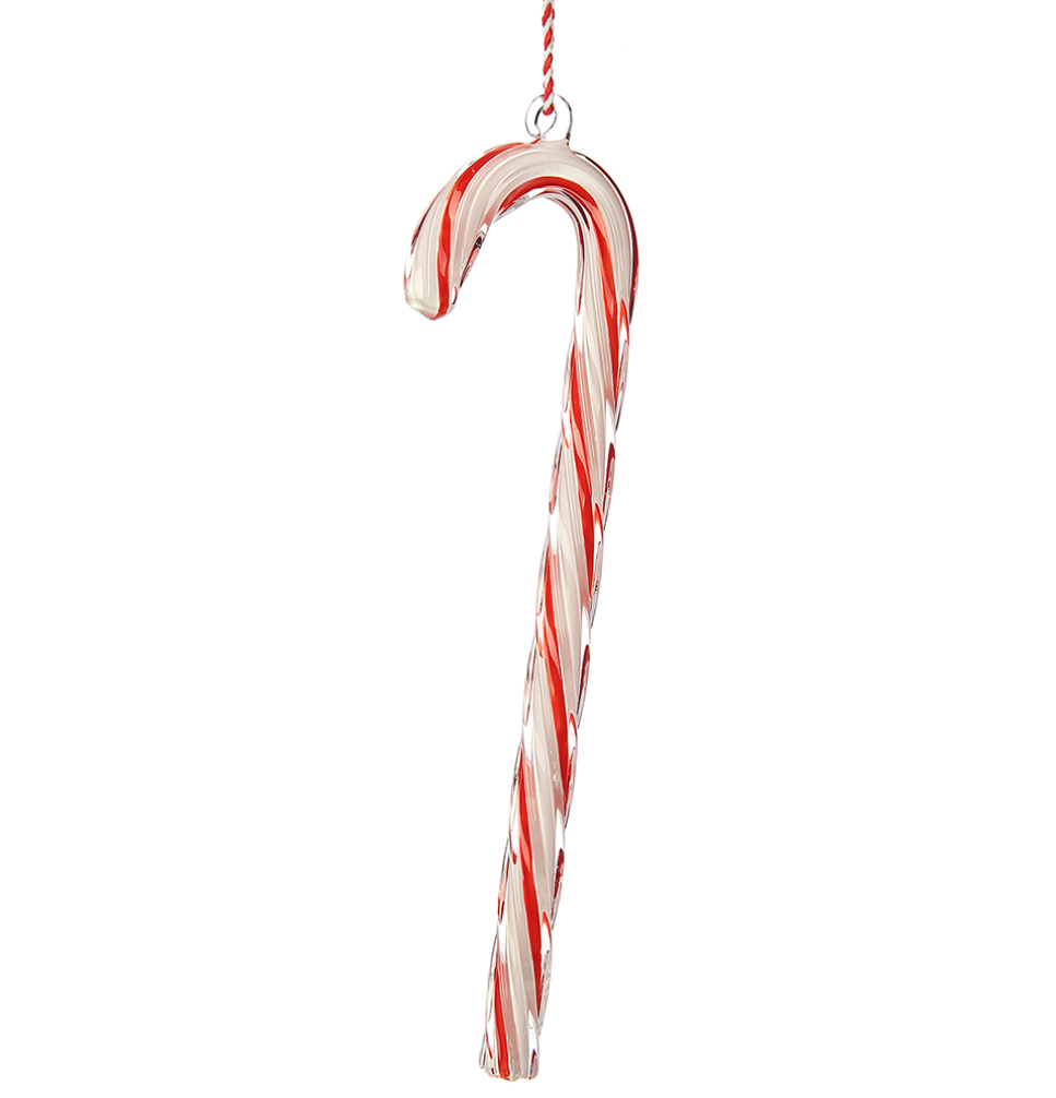 Glass Candy Cane Ornament