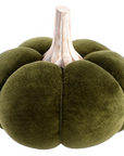 Plush Green Velvet Pumpkin 6.75"