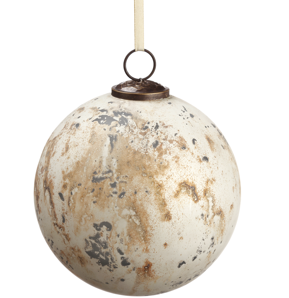 Distressed Glass Ornament 6"
