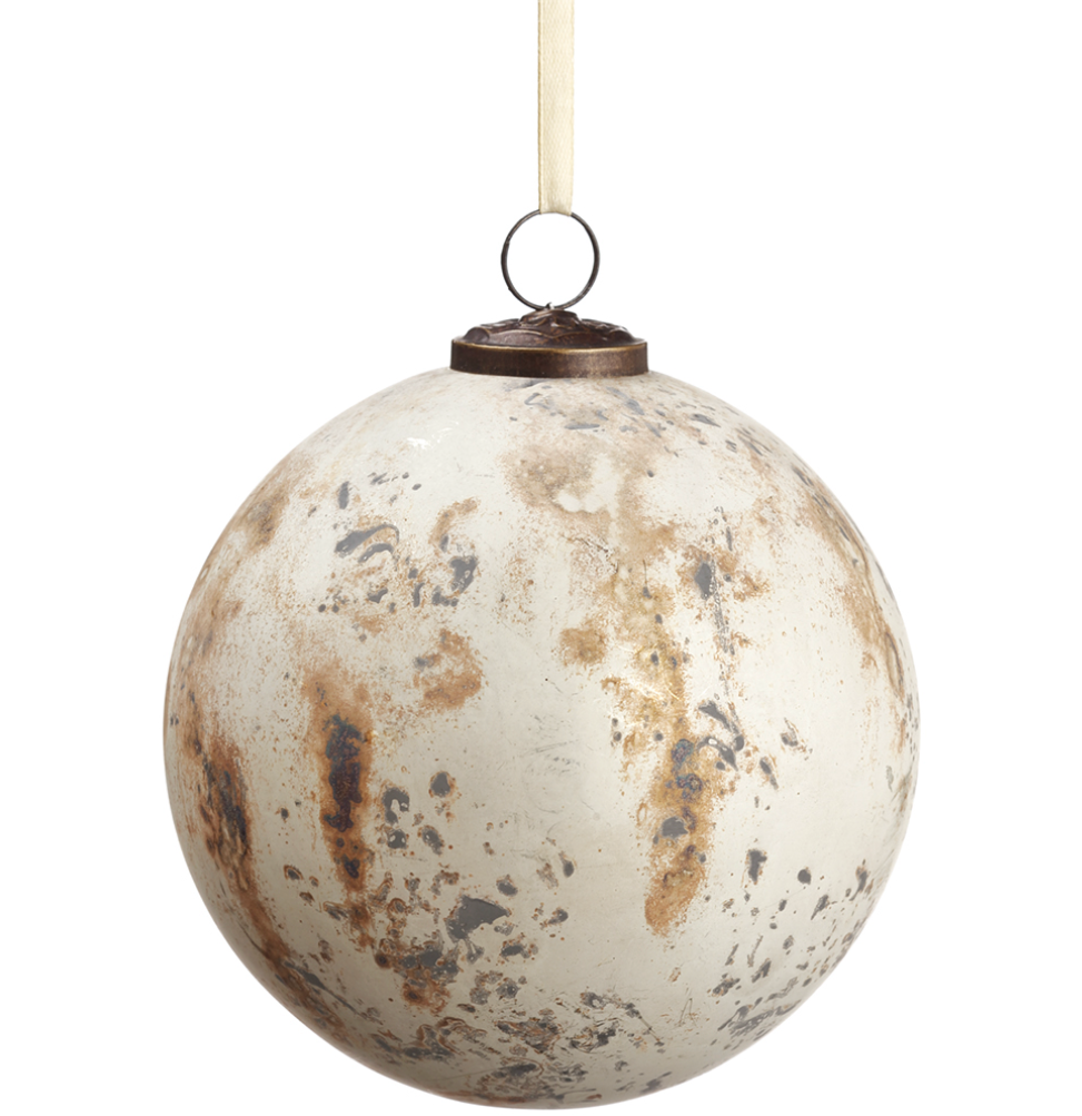 Distressed Glass Ornament 5"