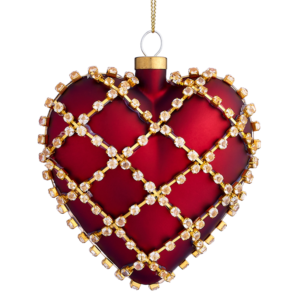 Glass Heart Ornament