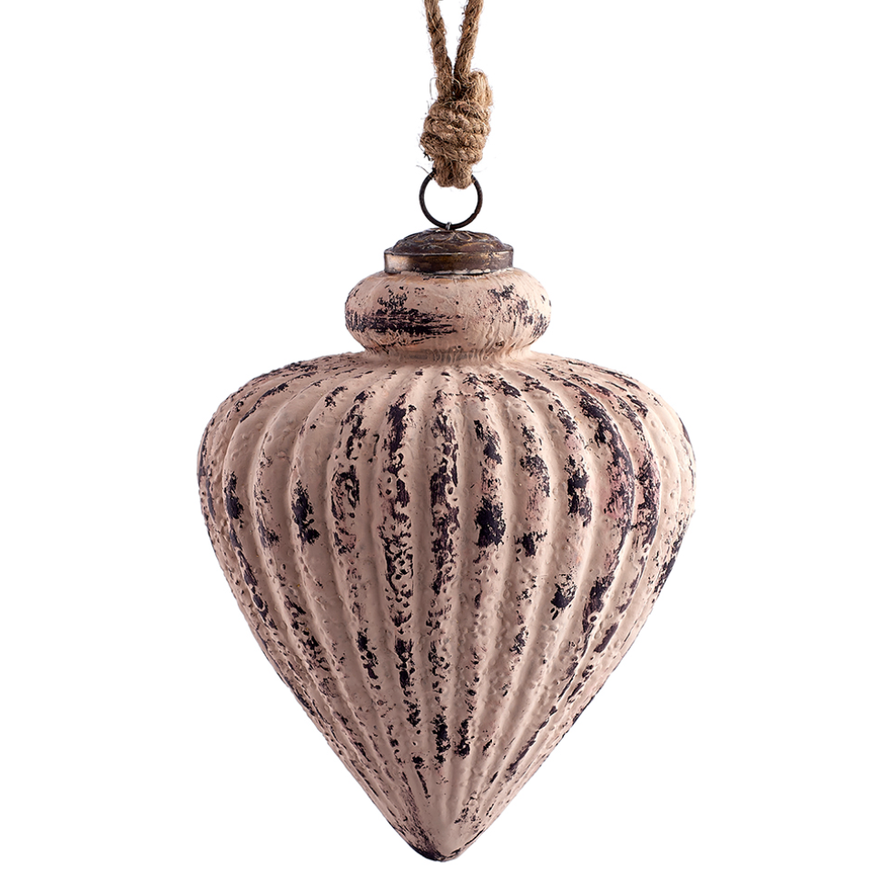 Distressed-Design Pink Ornaments Diamond 6.7"
