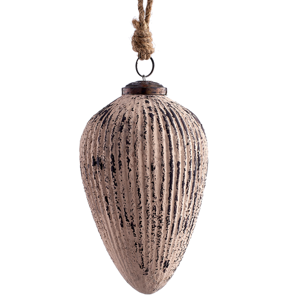 Distressed-Design Pink Ornaments Finial 6.75"