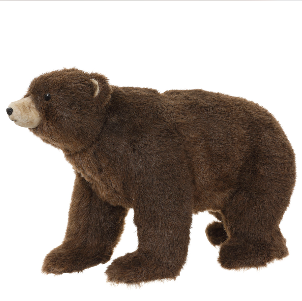 Furry Bear Figurine 13.2"
