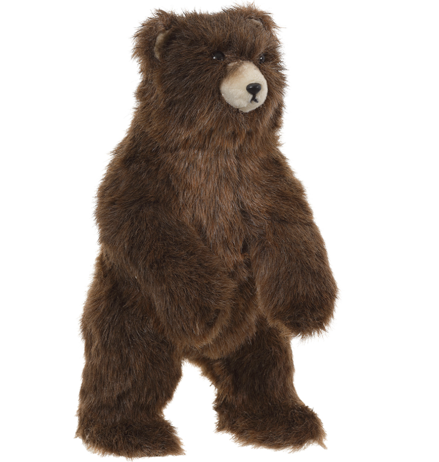 Furry Bear Figurine 10.5"