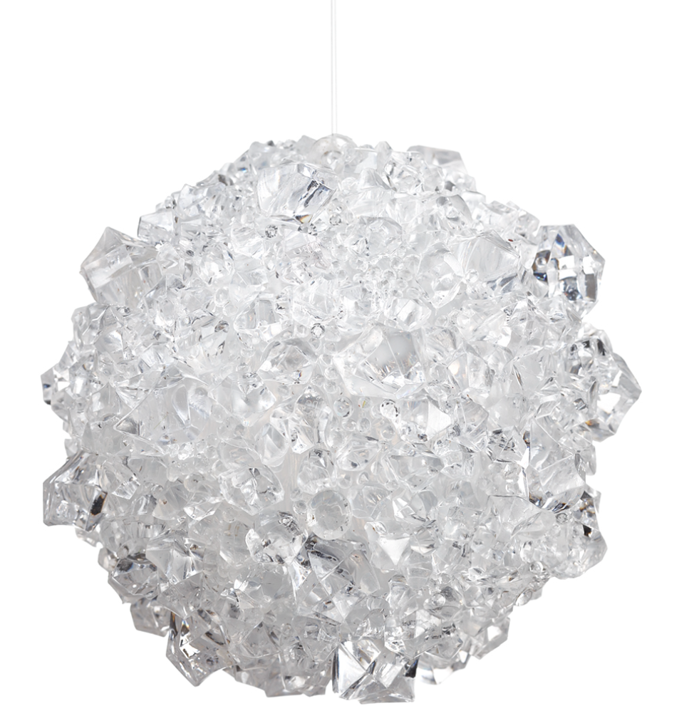 Iced Ball Ornament 3"