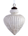 Frosted Glass and Gold Ornament Diamond 4.72"