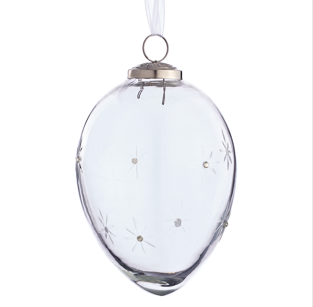 Starburst Glass Christmas Light Ornament 6"
