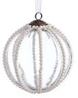 Glass Pearl Ornament Ball 4"