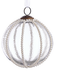 Glass Pearl Ornament Ball 5"