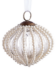 Glass Pearl Ornament Diamond 3"