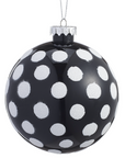 Glitter Ornament with Large Polka Dots 4"