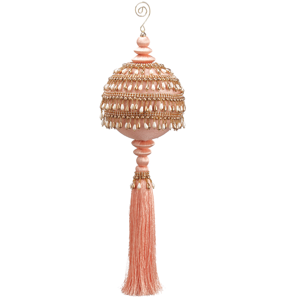 Pink Jewel Tassel Ornaments Pearl