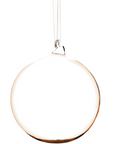 Glass Ball Ornament With Subtle Gold Shimmer 4.75"