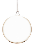 Glass Ball Ornament With Subtle Gold Shimmer 6"
