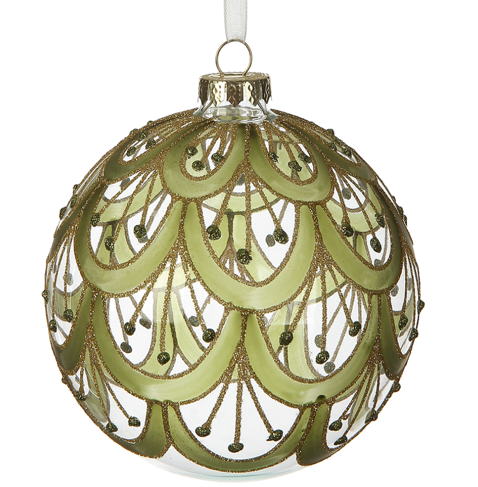 Green Art Deco-Inspired Ornament