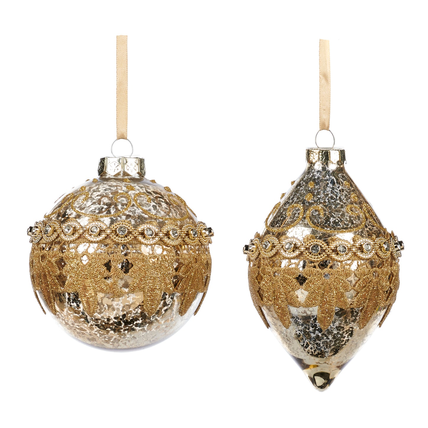 Glass Lace Jewel Ornament