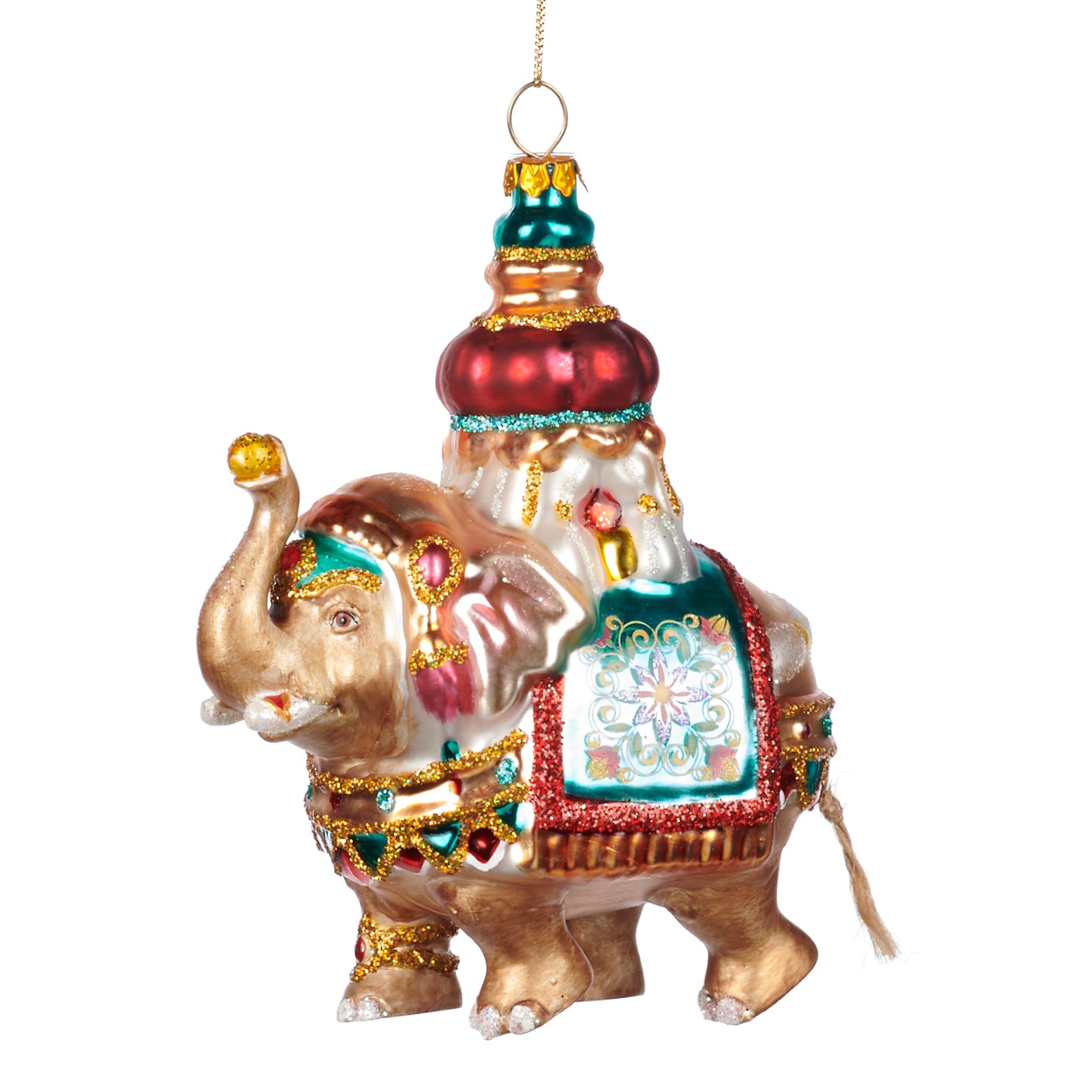 Mercury Glass Elephant Ornament