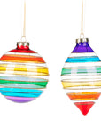 Striped-Glass Rainbow Ornament