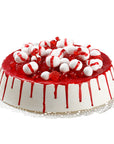 Red and White Christmas Cake Figurine 8"