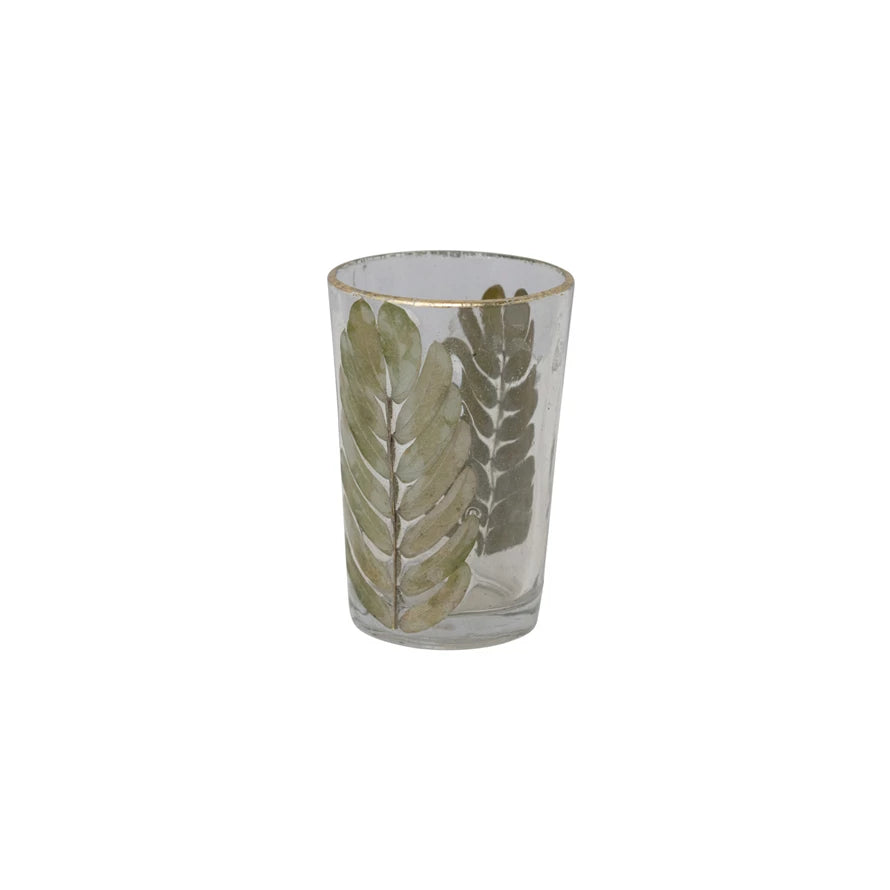Votive Candle Holder — Green Leaf Glassware