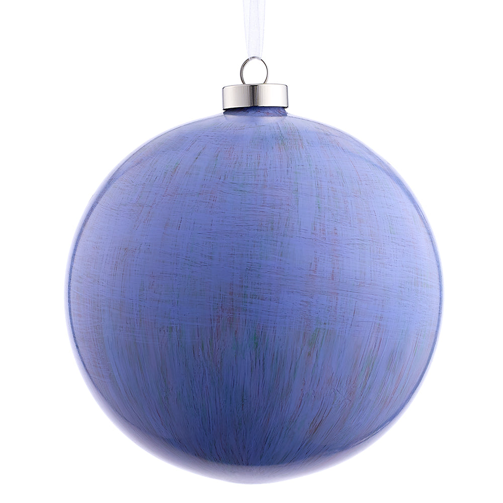 Glass Ball Textured Ornament in Violet