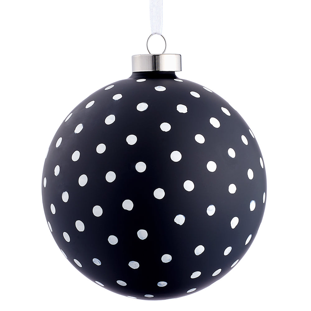 Ornament with Small Polka Dots 4.75'