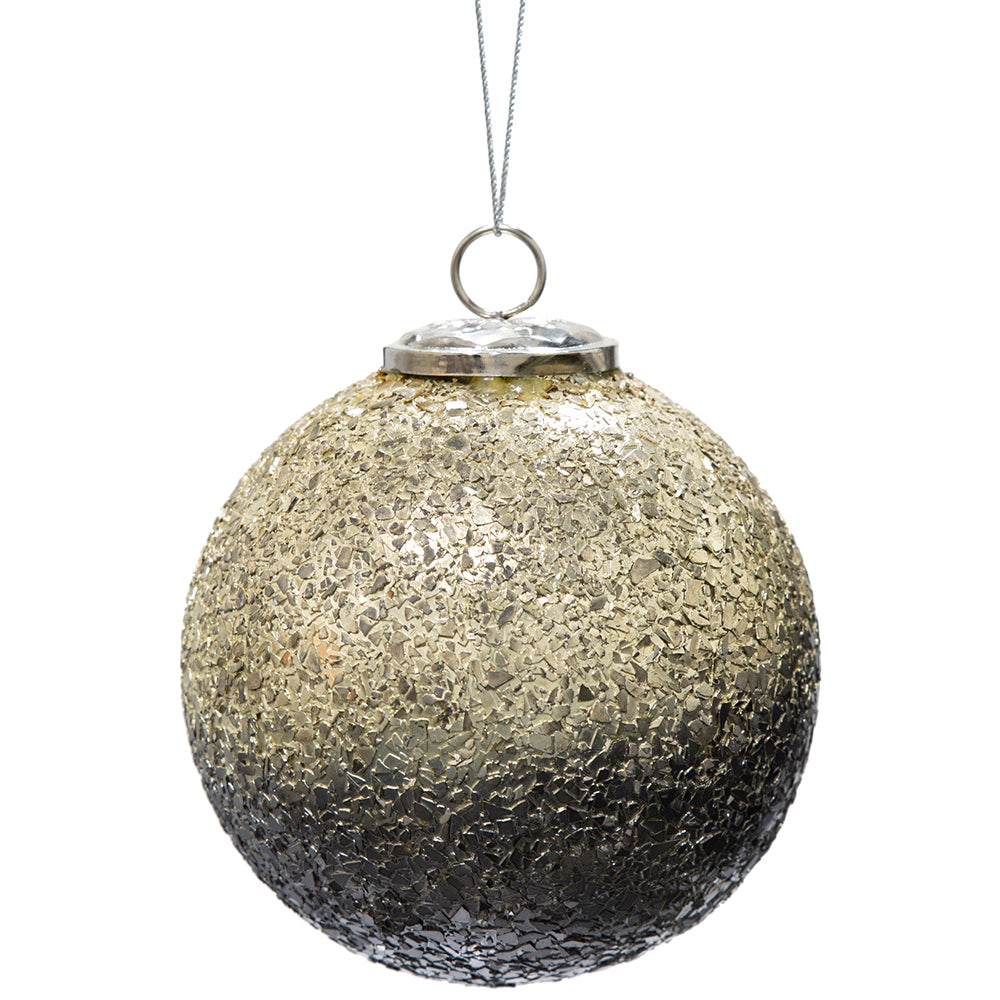 Textured Gold Glass Ball Ornament