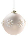 Dotted Pearl Glass Ornament FLOWER