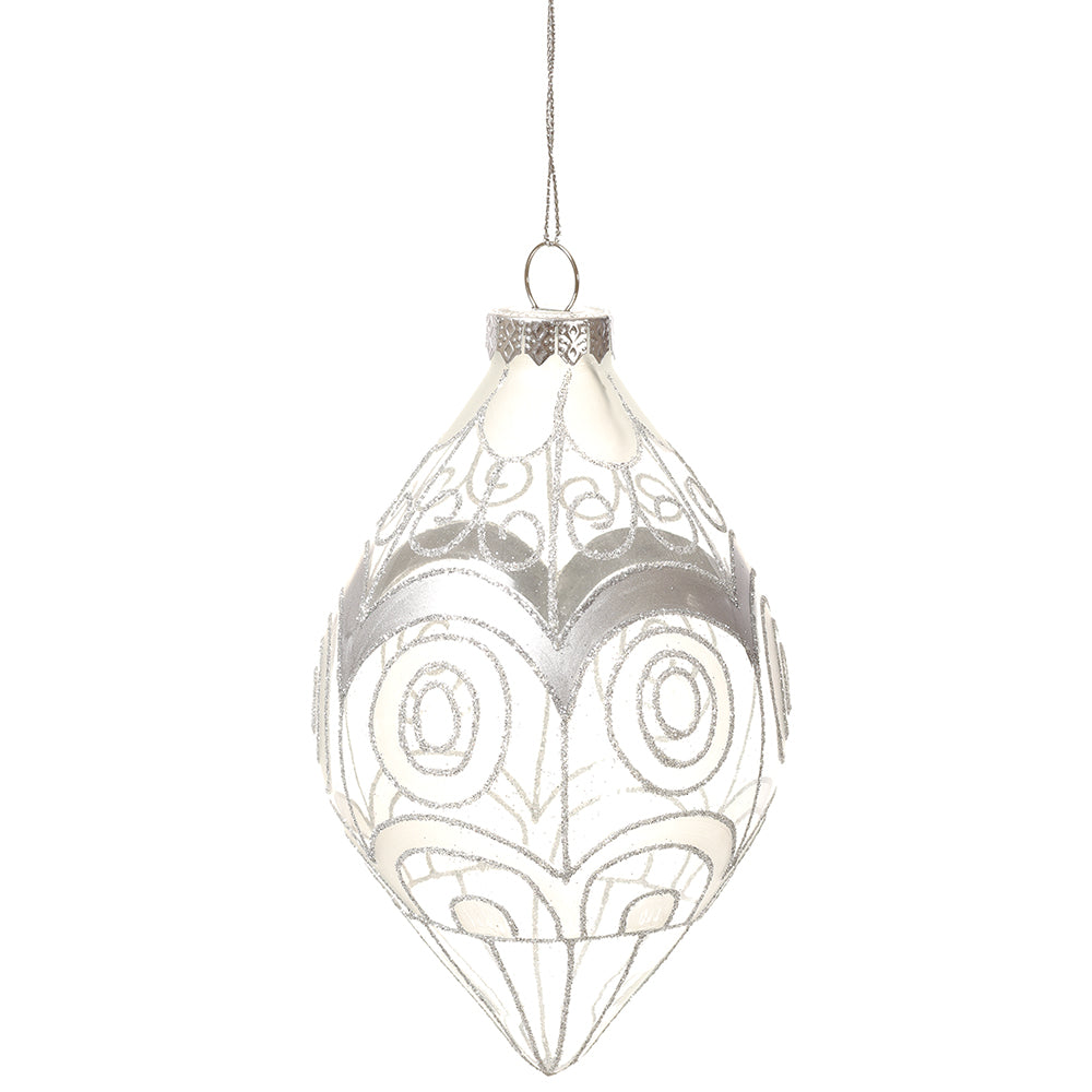 Art Deco-Inspired Glass Finial Ornament