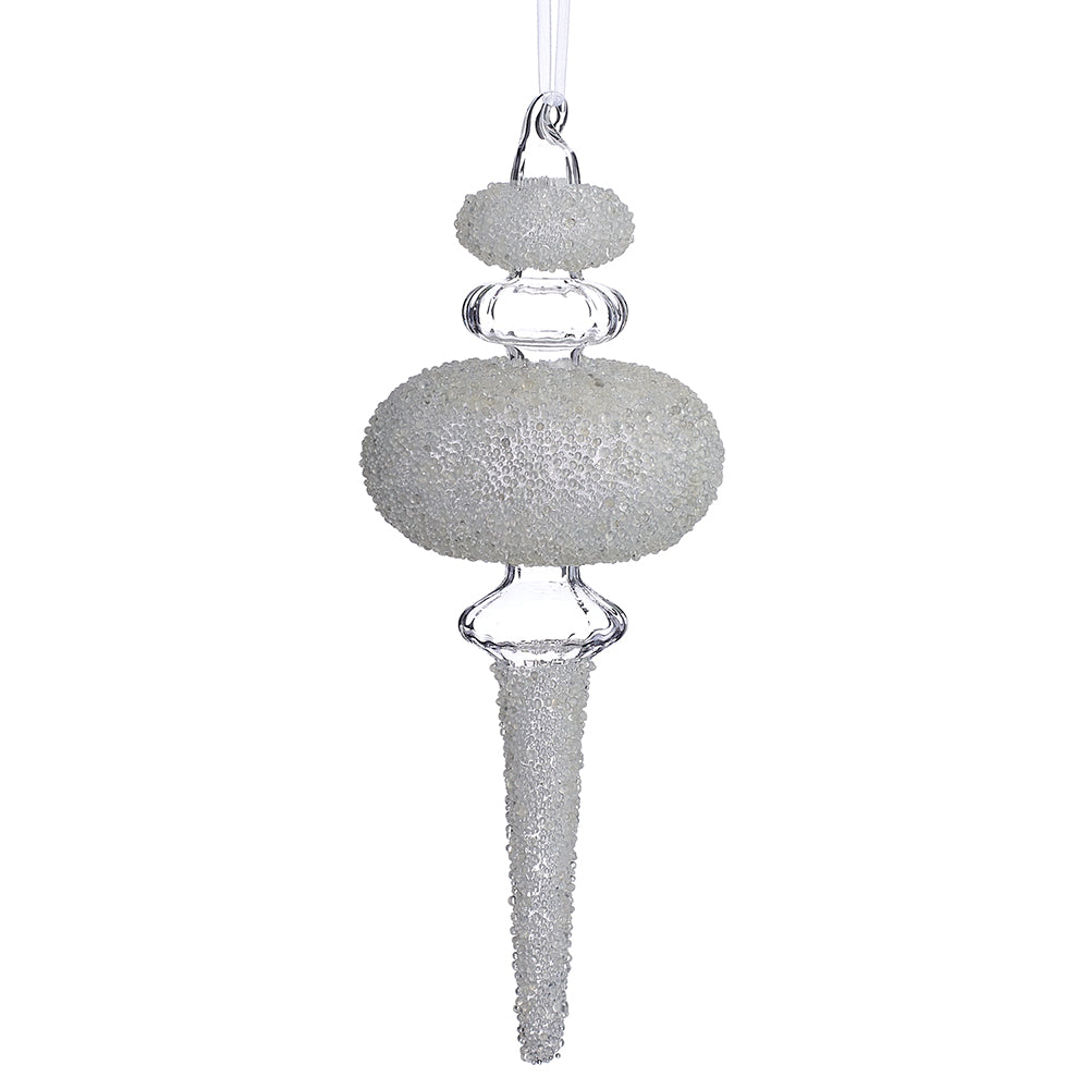 Beaded Glass Finial Ornament