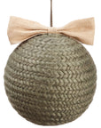 Braided Yarn Ornament Green 6"