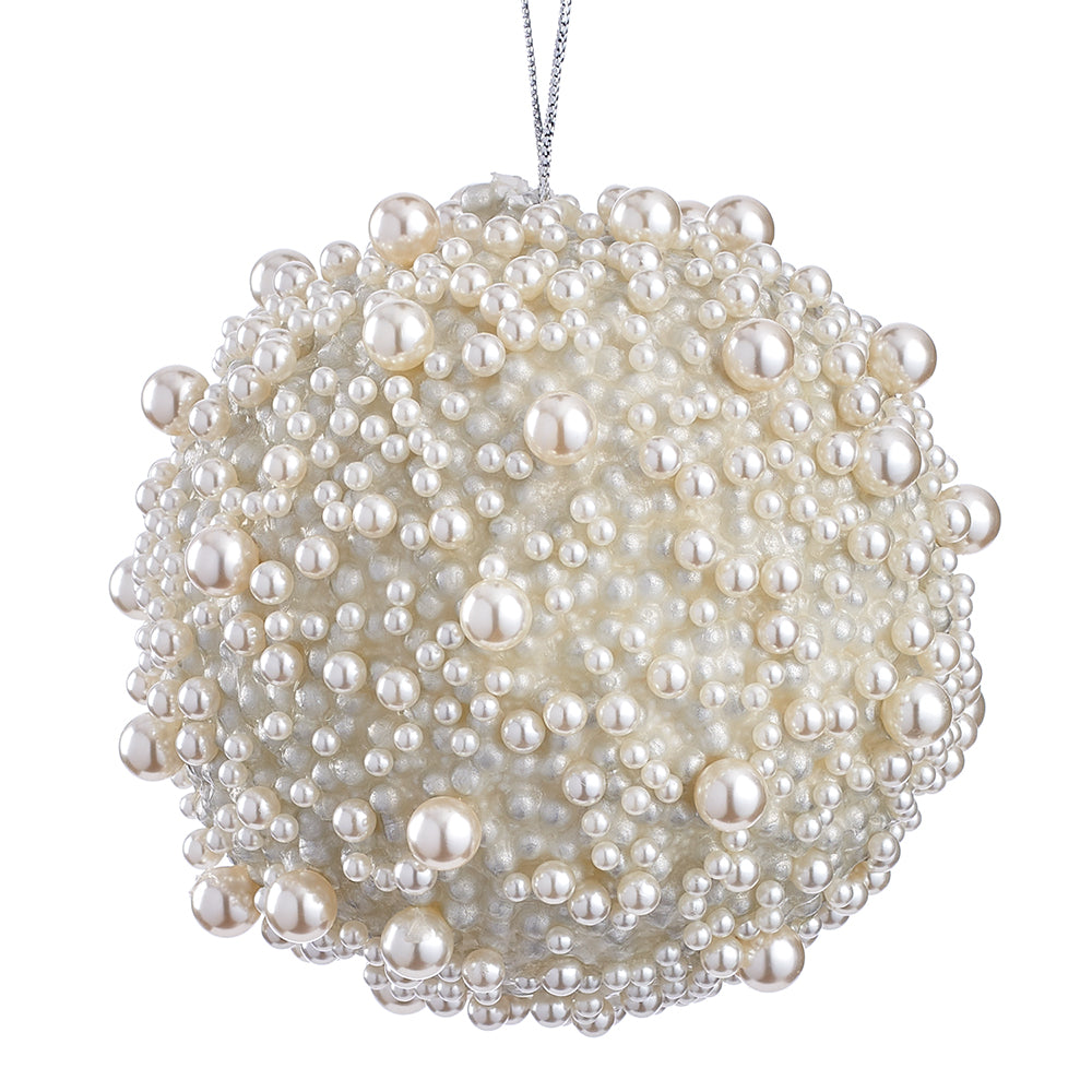 Pearl Beaded Ball Ornament