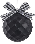 Black-Checked Bow Ornament