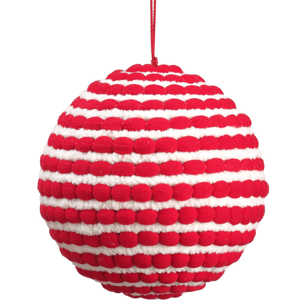 Pom Pom Yarn Ball Ornament 5"