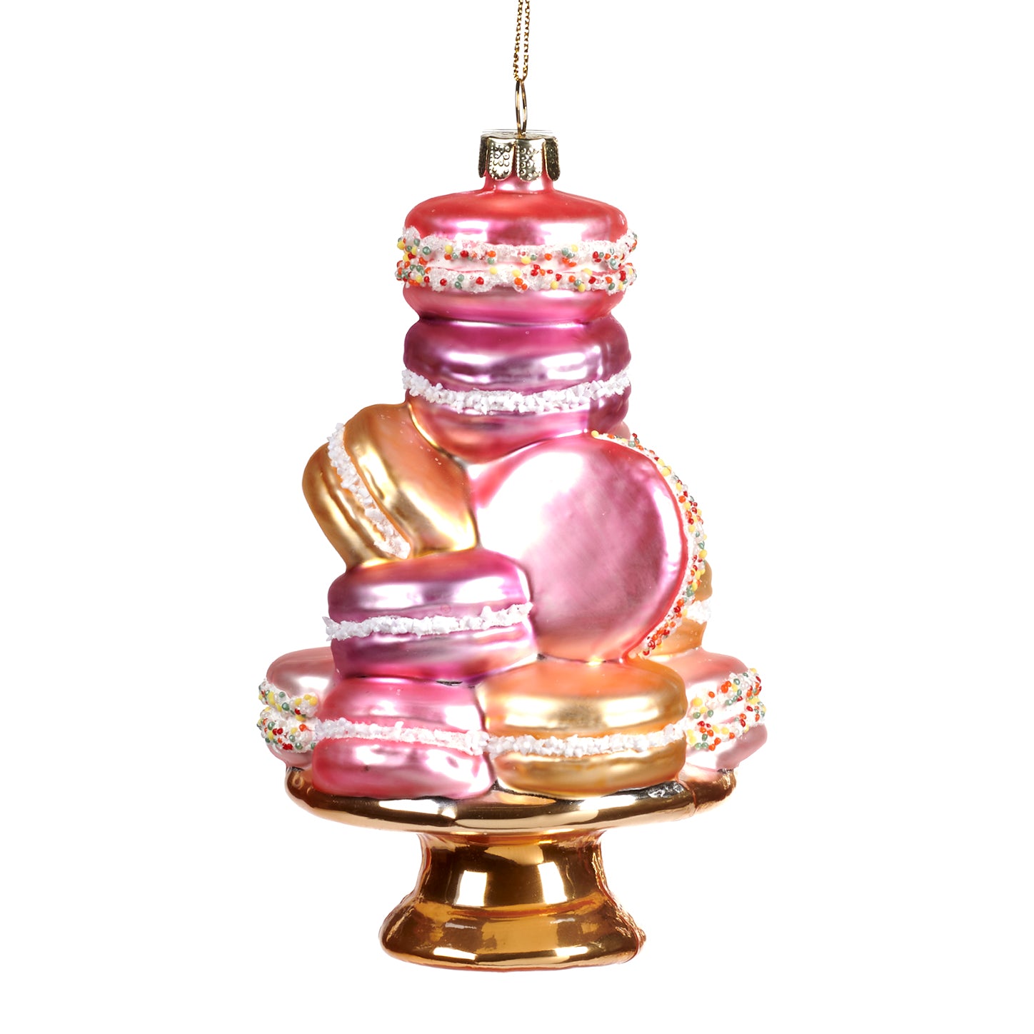 Glass Macaroon Stack Ornament