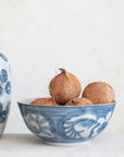 Blue and White Bowl — Blue and White Leaf Stoneware Serving Bowl