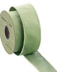 Velvet Ribbon in Light Green 2.5"