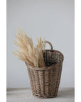 Woven Straw Harvest Basket