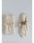 Fringed Ivory Linen Napkins