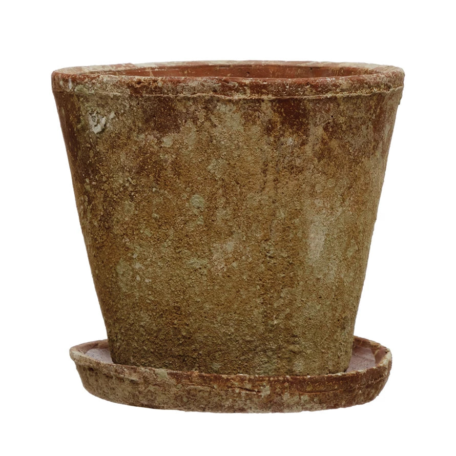 Rustic Flower Pot in Bronze